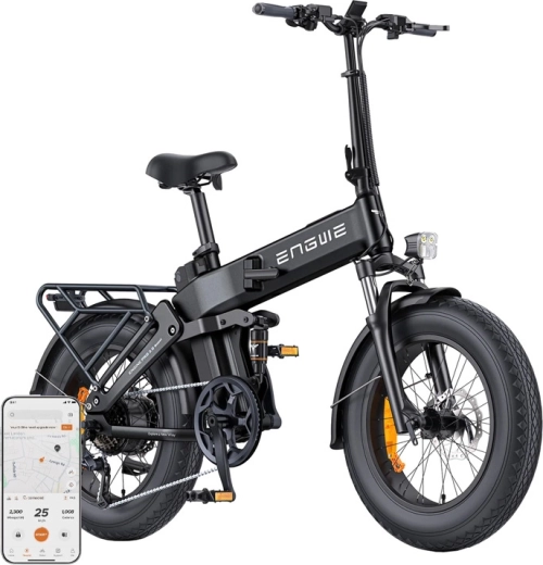 Engwe Engine Pro 3.0 Boost składany rower elektryczny 250 W 20" czarny