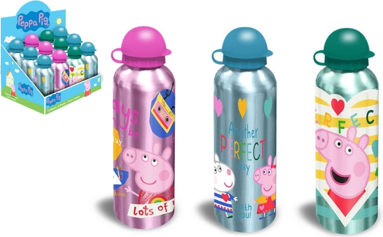 Aluminiowa butelka na napoje z motywem PEPPA PIG, 500 ml