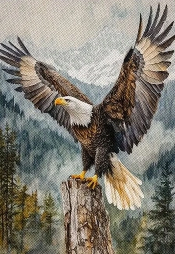 Norimpex malowanie diamentowe orzeł z rozpostartymi skrzydłami 30 × 40 cm