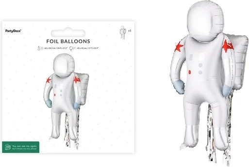 Foliowy balon Astronauta 45 × 81 cm (mix motywów)