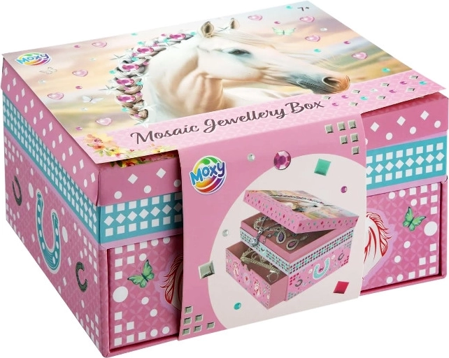 Szkatułka mozaikowa – konie