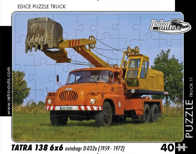 Retro Puzzle Tatra 138 6x6 Autobagr 40 kawałków