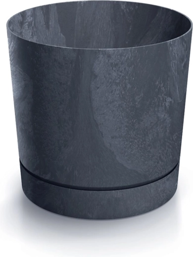 Donica Tubo P efekt betonu 24 cm antracyt