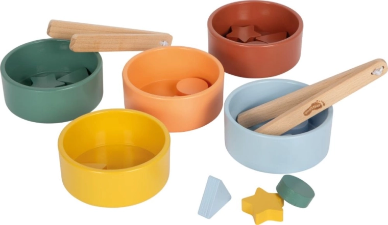 Drewniane miski do sortowania Montessori