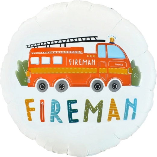 Balon foliowy Fireman okrągły 18"