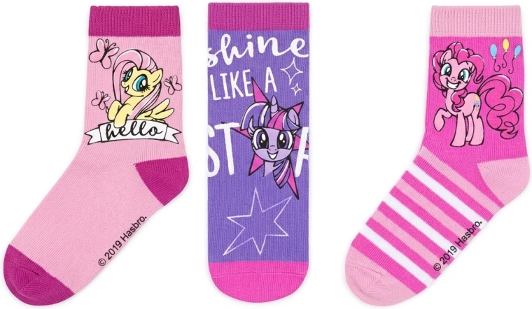 Dziecięce skarpetki My Little Pony – zestaw 3 par