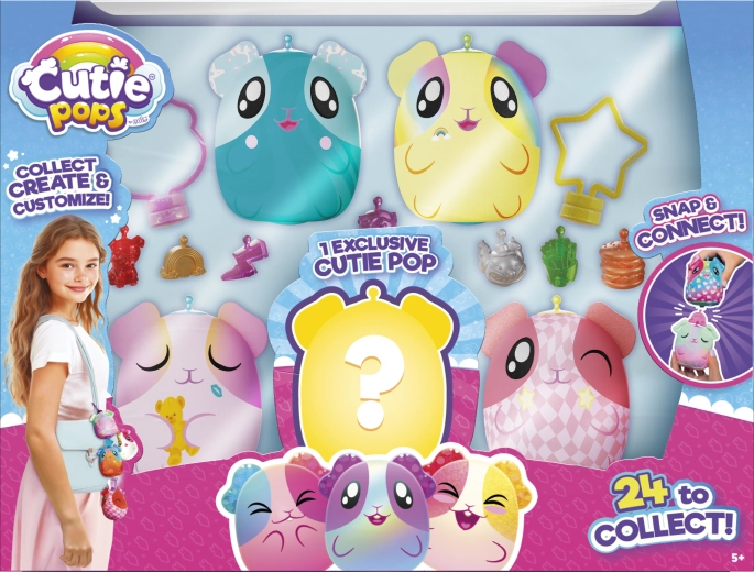 Cutie Pops zestaw zawieszek do plecaka z niespodzianką (5 szt.) - różne rodzaje