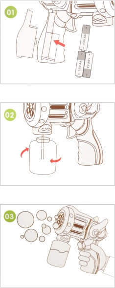 Pistolet do baniek z zasobnikiem