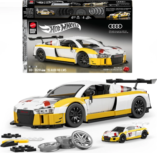 hot wheels brick shop ’15 audi r8 lms zestaw konstrukcyjny 820 elementów