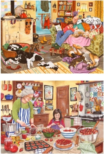 Puzzle Serce domu, 2 x 500 dużych elementów