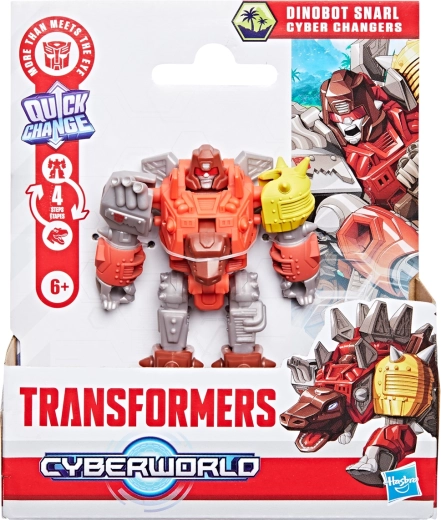 Hasbro Transformers Cyber Changers – dinobot Snarl, przemiana w 4 krokach