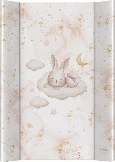 Ceba Baby mata do przewijania 2‑krawędziowa z twardą płytą 50 × 70 Ultra Light Sleepy Bunny