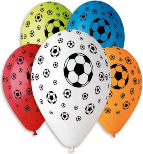 Nadmuchiwany balon Gemar z nadrukiem piłki nożnej 30 cm - 1 sztuka