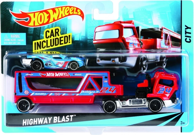Hot Wheels Pojazd Ciężarowy ze Sportowym Autem