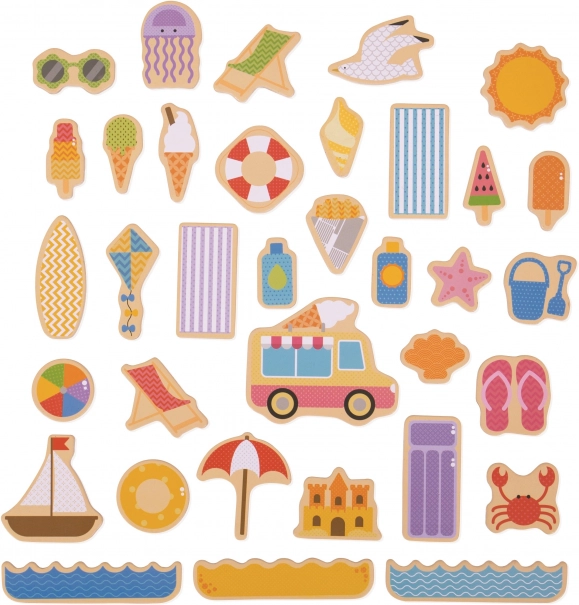 Bigjigs Toys magnesy wakacje nad morzem