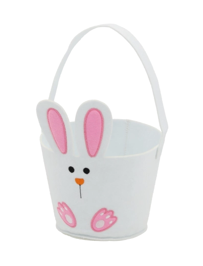 Filcowy wielkanocny koszyczek w kształcie zajączka, brązowy 17 × 23 cm