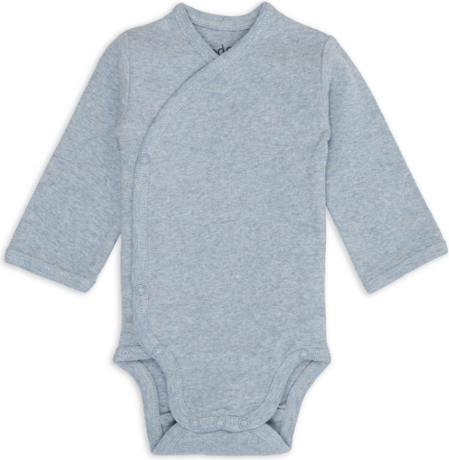 Lodger kopertowe body z długim rękawem Melange blue fogg rozm. 68