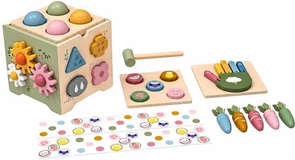 Drewniane centrum aktywności Montessori Baby Mix