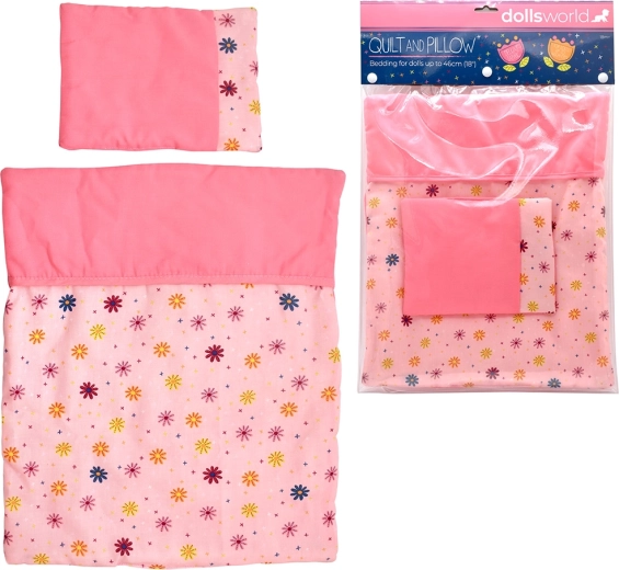 Dolls World kołderka i poduszeczka dla lalek 46 cm