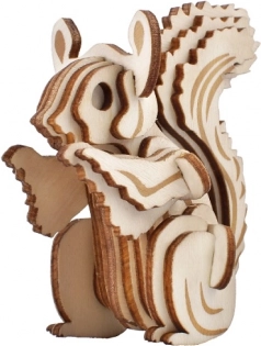 Woodcraft drewniane puzzle 3D – wiewiórka