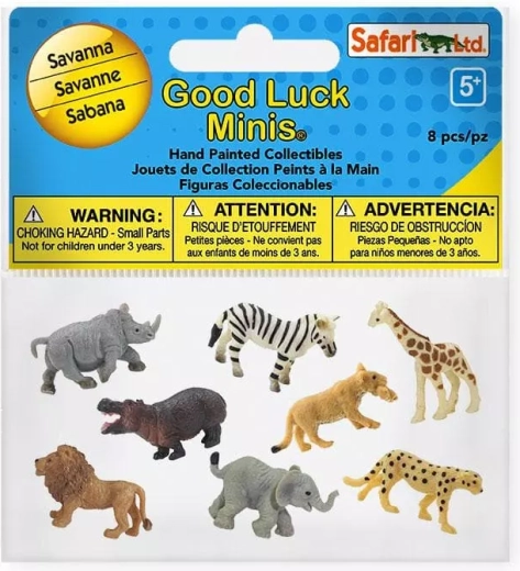 Safari Ltd. Good Luck Minis – zwierzęta sawanny (8 szt.)
