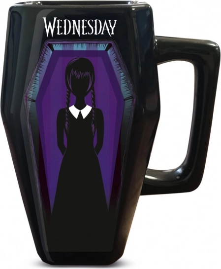 Kubek 3D w kształcie trumny z motywem Wednesday