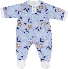 Niebieski kwiatowy kombinezon BABY born dla lalki 43 cm