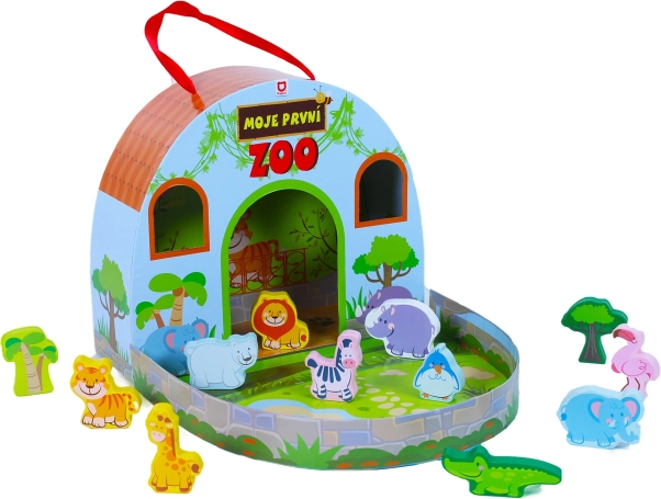 Moje drewniane zoo w walizeczce