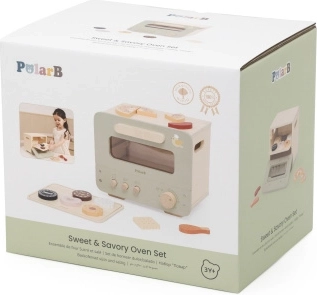 Drewniany piekarnik z ciasteczkami PolarB by Viga Toys