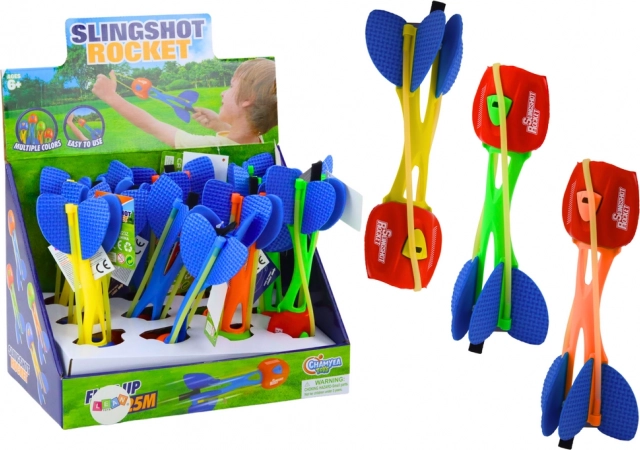 Kolorowa piankowa rakieta do rzucania z zasięgiem 25 metrów