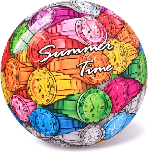 Dziecięca piłka z motywem zegarka 23 cm, od 10 miesięcy