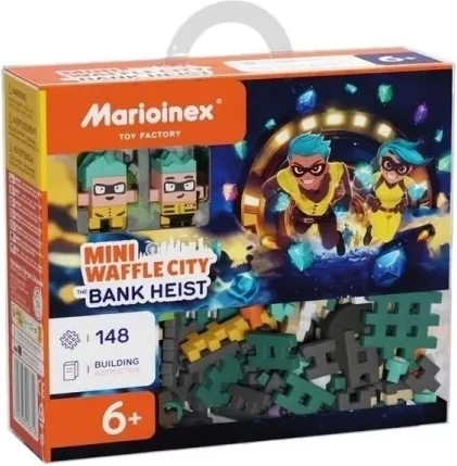 Klocki Mini Waffle Napad na bank, 148 elementów