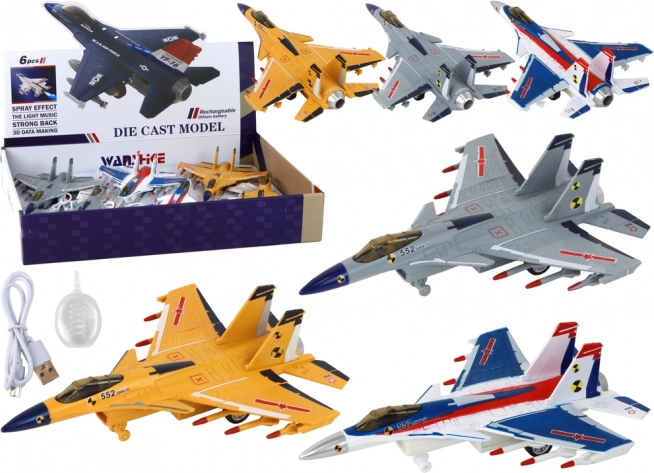 Dziecięcy model samolotu z efektami pary i dźwięku