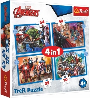 Puzzle 4w1 Odważni Avengers
