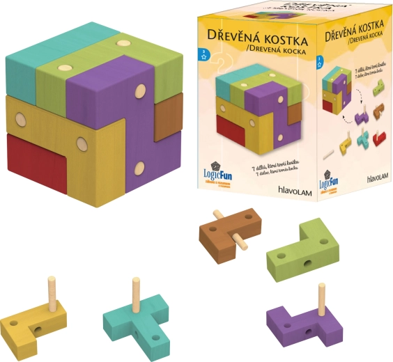 Łamigłówka IQ drewniana kostka
