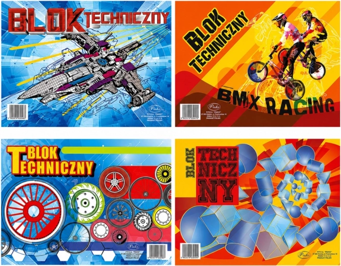PROTOS biały blok techniczny A4, 10 arkuszy, 120 g/m² - 1 sztuka