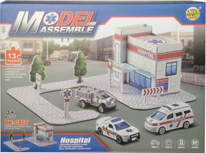Klocki – szpital z autkiem