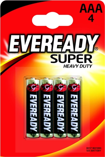 Energizer Eveready AAA R03 1,5 V baterie cynkowo-chlorkowe, 4 szt.