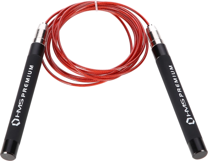 Szybka skakanka HMS z łożyskami i regulowaną stalową linką