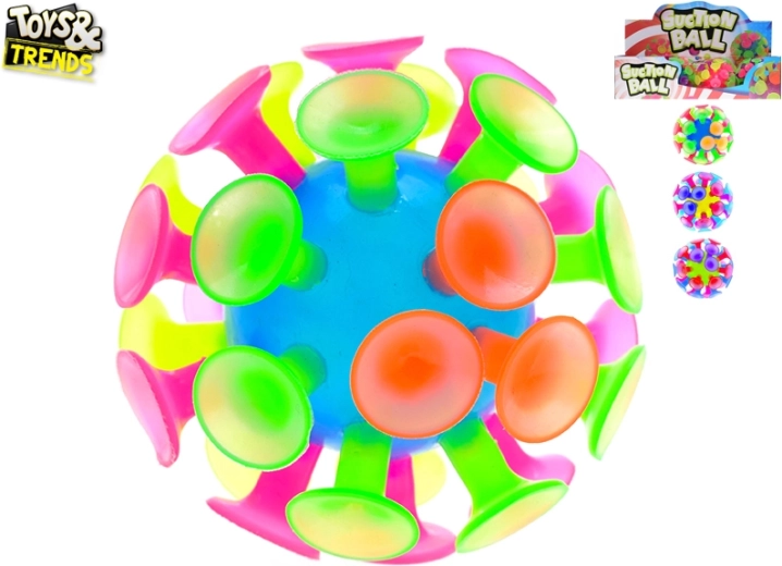 Piłka z przyssawkami 10 cm dla dzieci