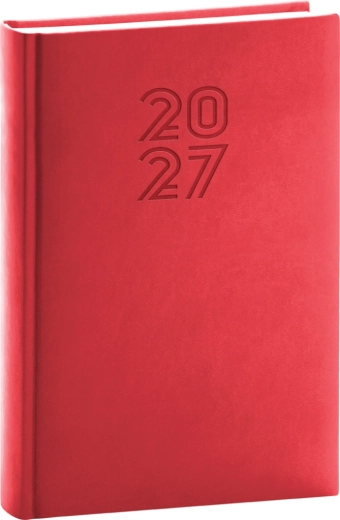 Notique Aprint dzienny terminarz 2027 czerwony 15 × 21 cm