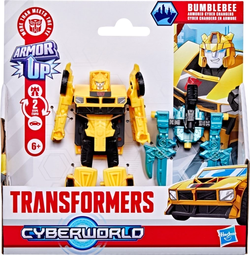 Transformers CYBERWORLD Bumblebee – figurka akcji z pancerzem i transformacją w 2 krokach