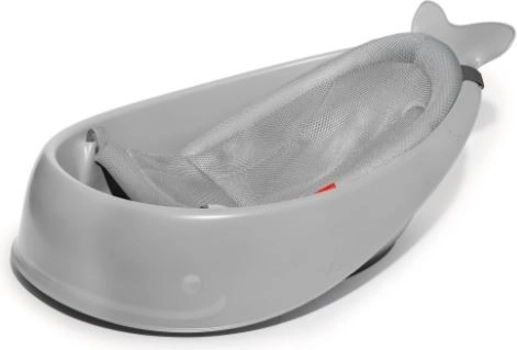 Wanienka Skip Hop Moby z ergonomiczną wkładką, 3 fazy, szara