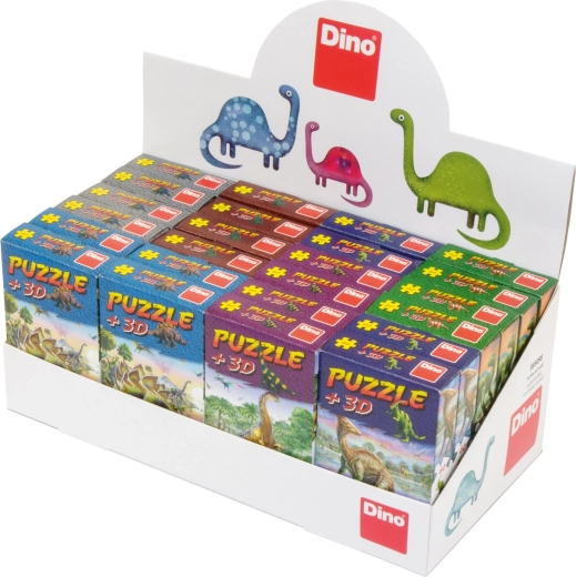 Puzzle z dinozaurami z figurką – 60 elementów