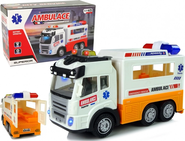 Karetka na baterie z efektami światła i dźwięku