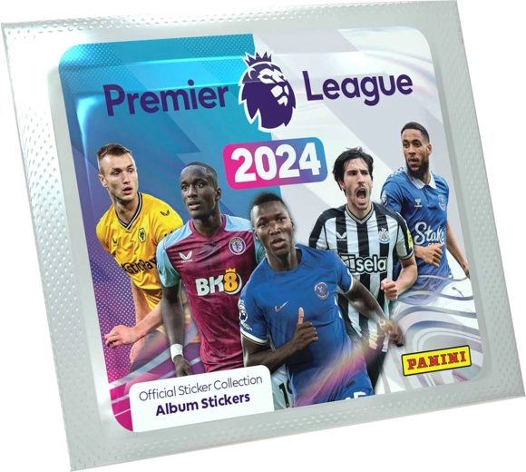Panini Premier League 2024 kolekcjonerskie naklejki – paczka 5 szt.