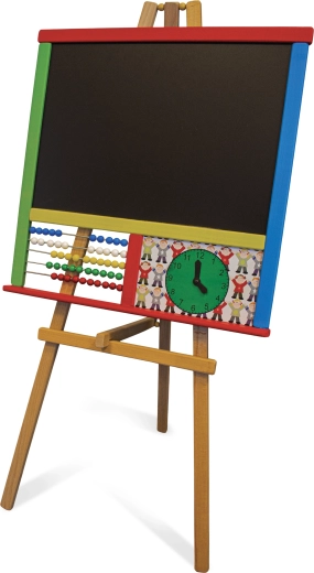 Babu kolorowa tablica z liczydłem i zegarem