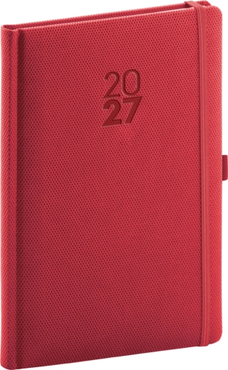 Notique tygodniowy terminarz Diamante 2027 czerwony 15 × 21 cm