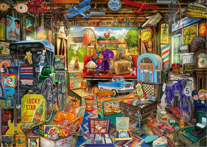 Puzzle Pchli targ w garażu 500 elementów