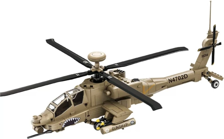 Zestaw konstrukcyjny wojskowego helikoptera, 255 elementów